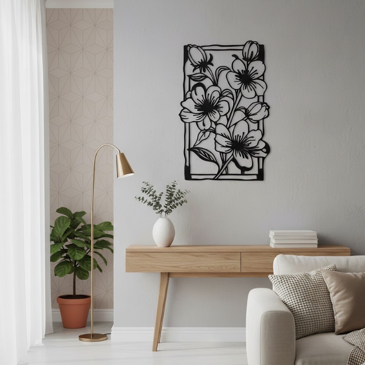 Flower Metal Wall Décor _ Matte Finish Elegant Wall Art