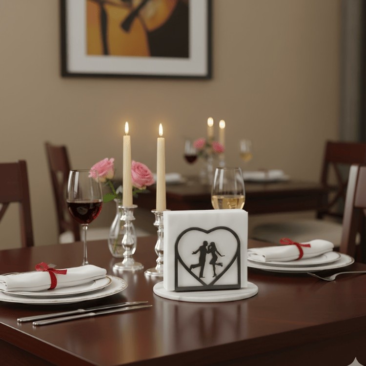Couple Dance Napkin Holder _ Elegant Dining Table Décor