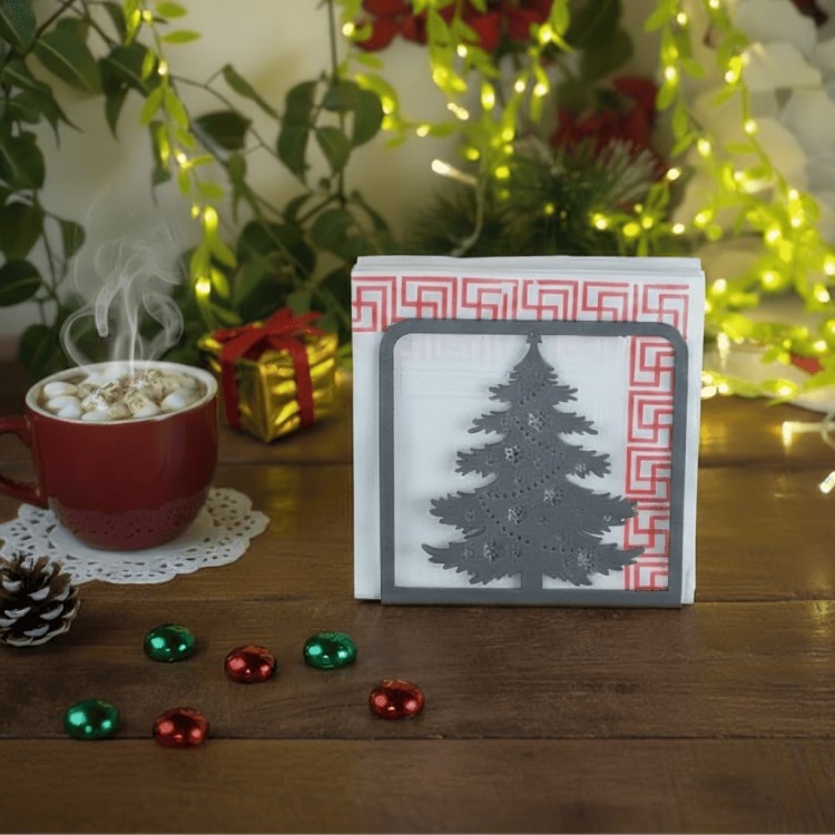 Christmas Metal Napkin Holder | Festive Table Décor